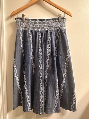 Blue design  skirt